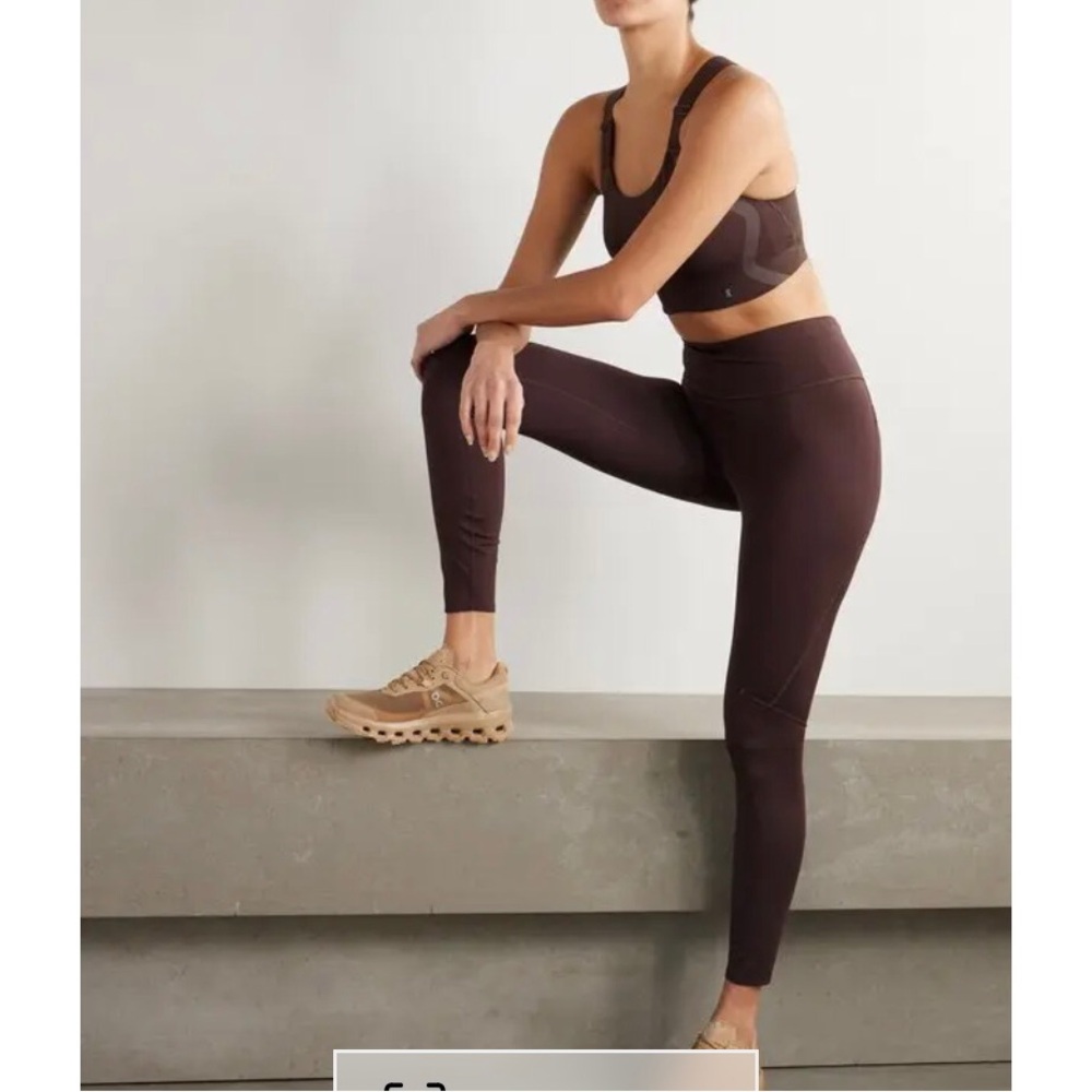 On Cloud Women's Chocolate Brown High-Rise Performance Leggings SZ 7/8 XS NWOT